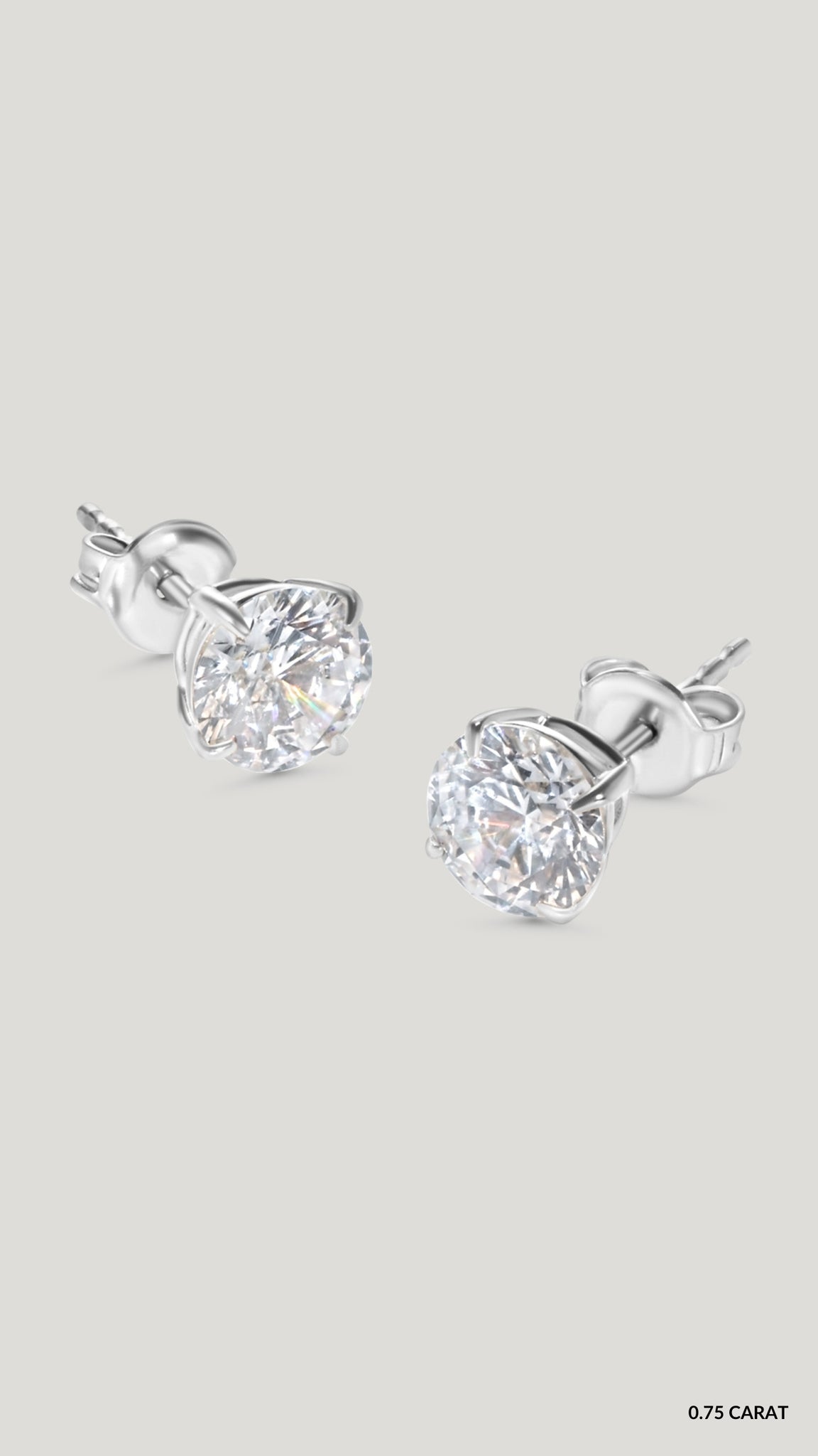 Eternal Stud Earrings 9K White Gold