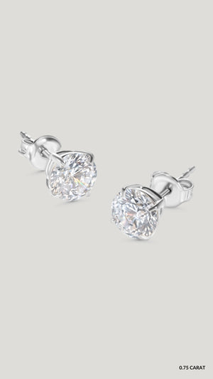 Eternal Stud Earrings 9K White Gold