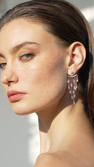 A-Lister Ear Jacket Earring 9K White Gold