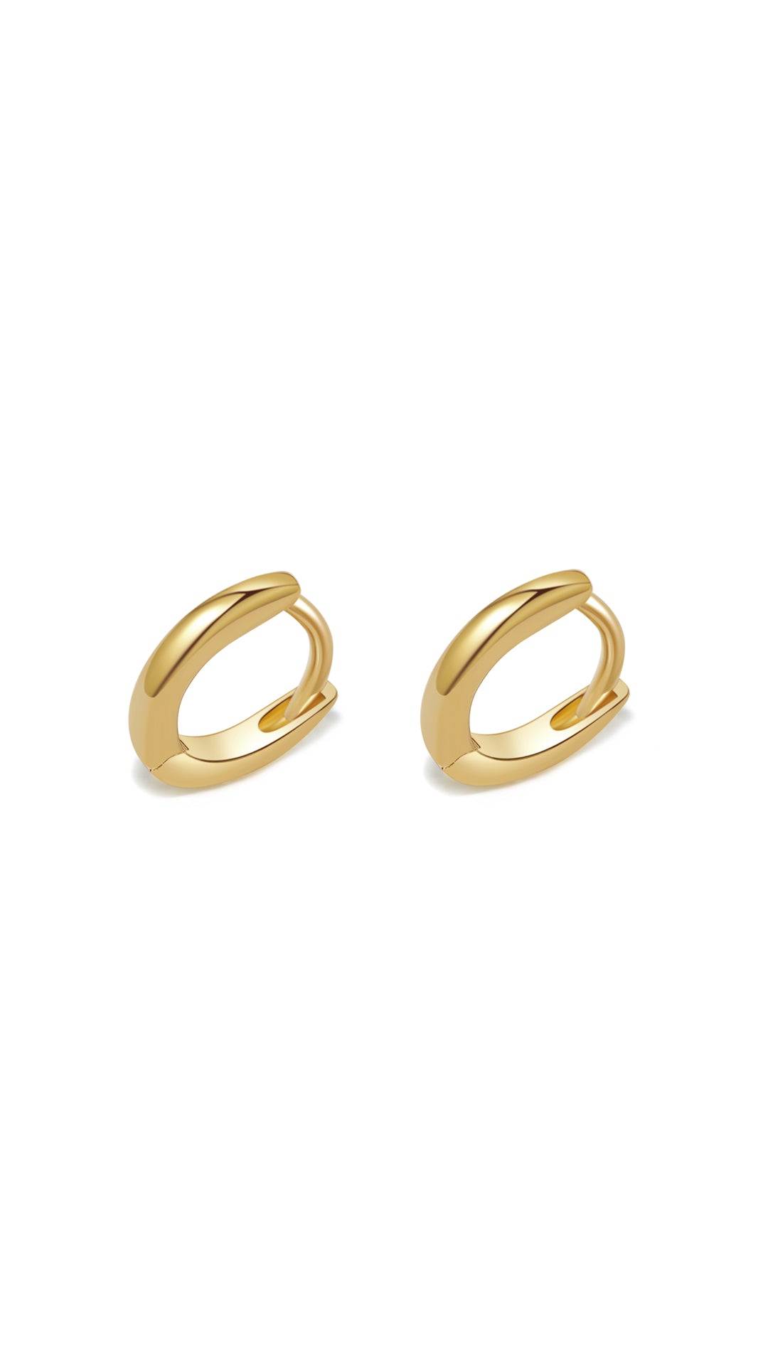 Alix Nude Huggie Earrings Gold Vermeil