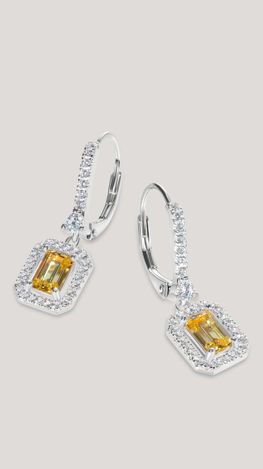 Moxie Yellow Earrings Sterling Silver