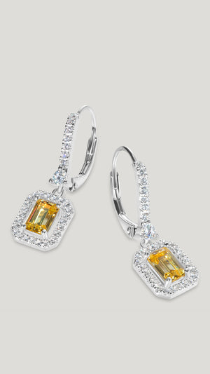 Moxie Yellow Earrings Sterling Silver