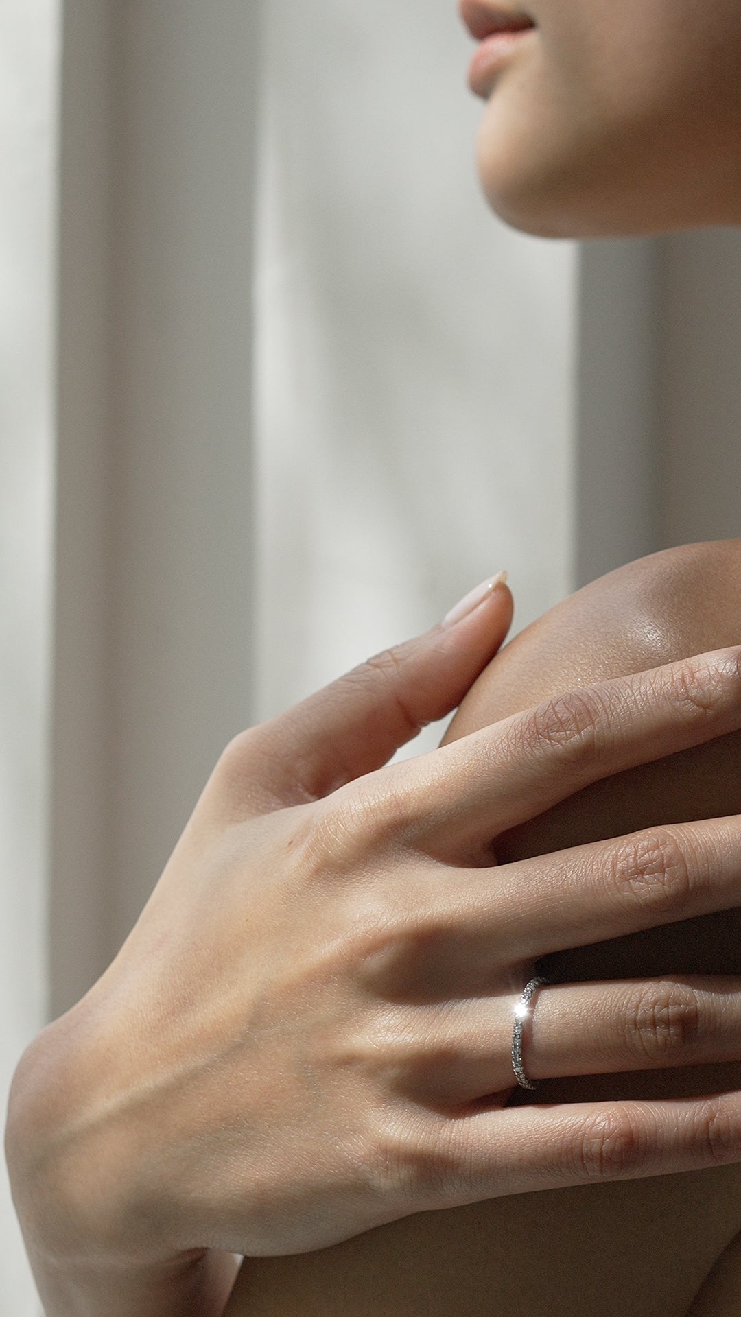 Fallon Half Eternity Ring Sterling Silver
