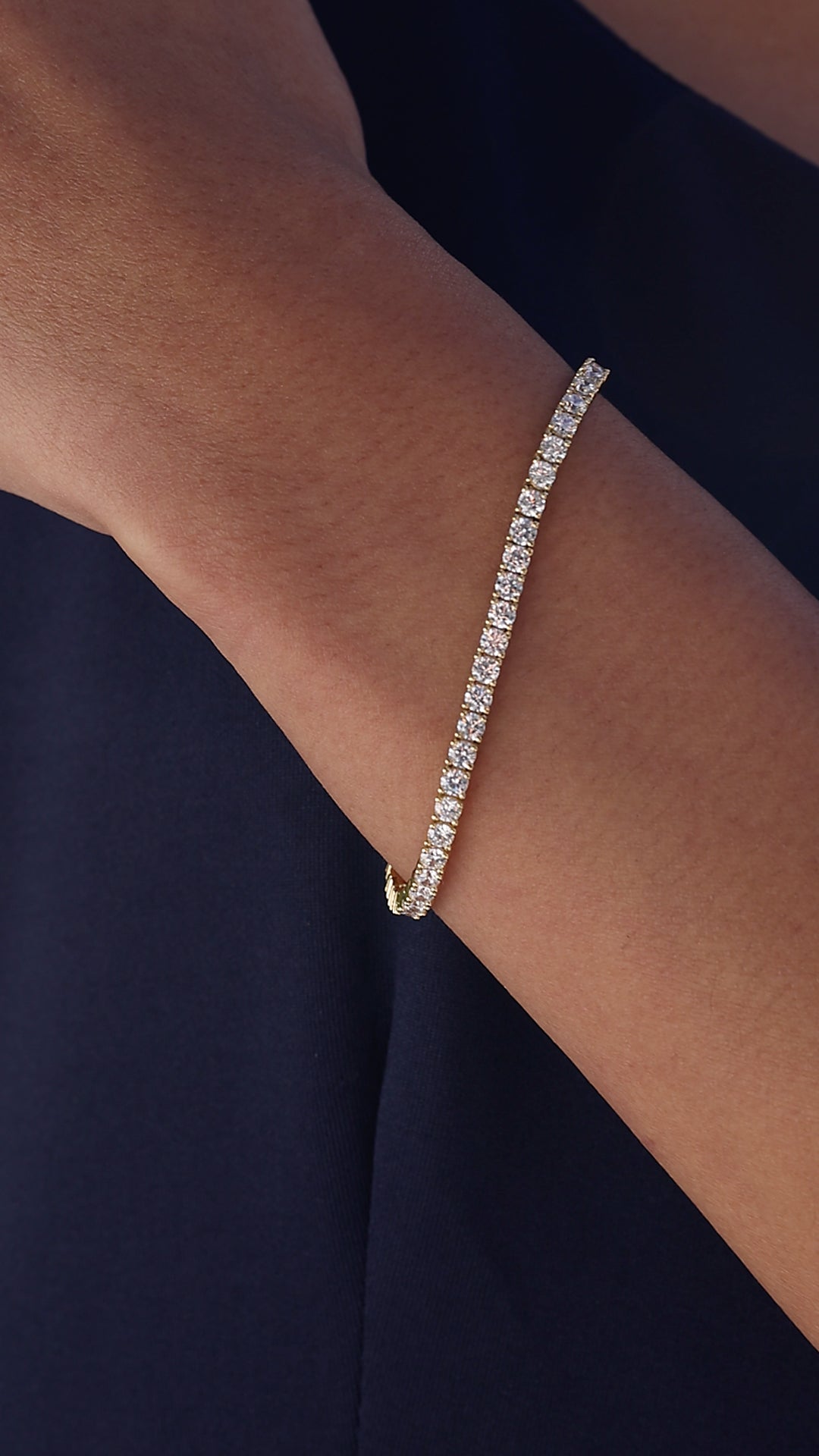 Francine Tennis Bracelet Gold Vermeil