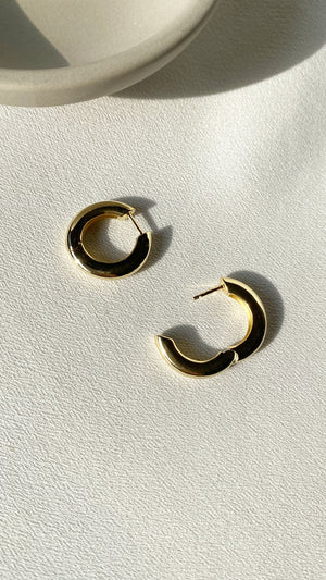 Haley Hoop Earrings Large Gold Vermeil