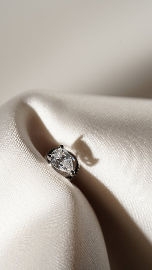 Pear Stud Earring Sterling Silver