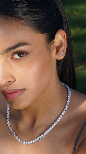 Jaden Line Necklace Sterling Silver