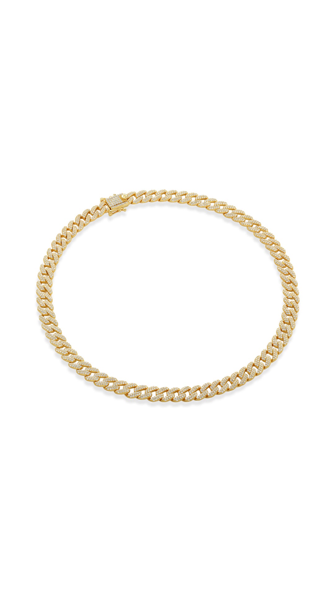 Vida Large Pave Necklace Gold Vermeil