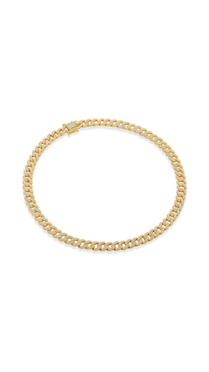 Vida Large Pave Necklace Gold Vermeil