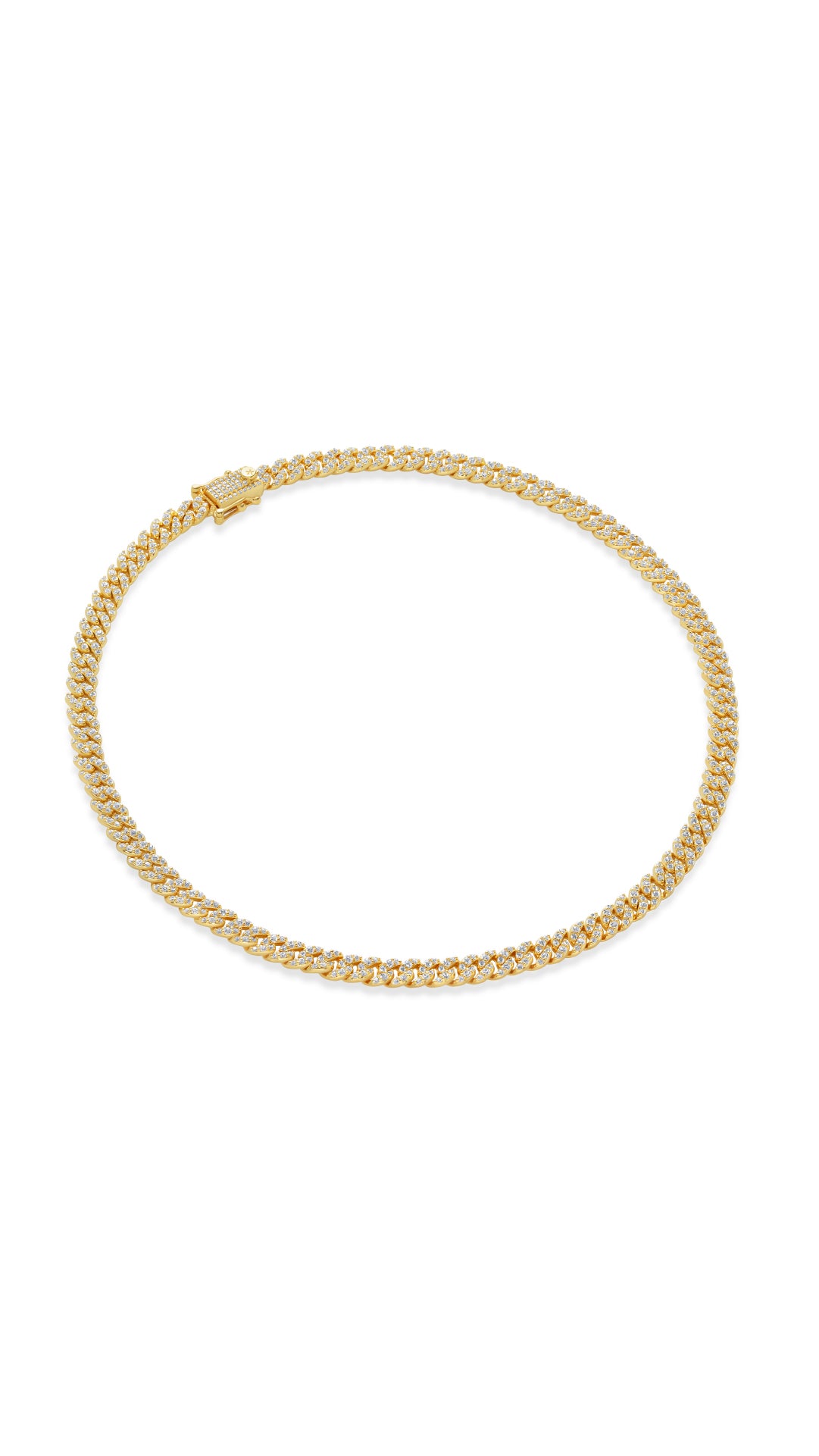 Vida Small Pave Necklace Gold Vermeil