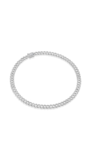 Vida Large Pave Necklace Sterling Silver