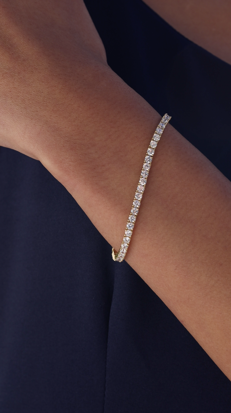 Vianne Tennis Bracelet Gold Vermeil